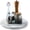 Arabescato White, variant on 12" Marble Lazy Susan Turntable - 100% Natural Stone Round Serving Tray with Silent Spinning,Revolving Cake Stand & Cheese Board for Kitchen Countertop, Cupcake Table Display, Food, Seasoning (Green)