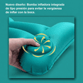 thumbnail image 5 of Cojín Lumbar Inflable con Bomba Incorporada, H, Soporte de Espalda para Oficina, Coche y Viaje, Verde, Ultraligero, 5 of 5
