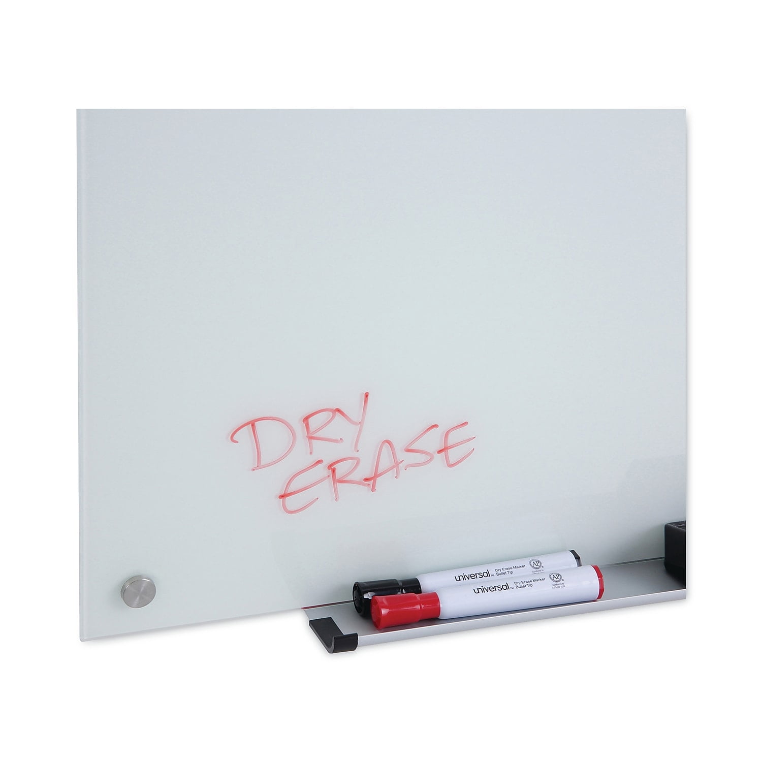 Universal UNV43232 36 in. x 24 in. Frameless Glass Marker Board - White