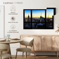 thumbnail image 5 of Elephant Stock New York At Sunset - View From The Window Wall Art - Horizontal Canvas Wall Art - Living Room Wall Decor - Places Canvas - Yellow And Blue Decor By Philippe Hugonnard - 36" x 24", 5 of 8