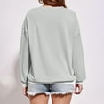 thumbnail image 3 of Oversized Sweatshirt for Women Crewneck Solid Color Long Sleeve Shirts Sweatshirt, 3 of 5