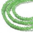 thumbnail image 5 of 20 Strand Baking Painted Imitation Jade Glass Bead Strands Faceted Rondelle Light Green 4x3mm Hole: 1mm about 105~110pcs/strand 38~39cm, 5 of 5
