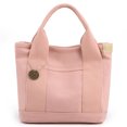 thumbnail image 1 of Bolso tipo cubo de lona, ​​bolso de mano femenino multifunción, portátil para vacaciones de fin de semana, 1 of 4