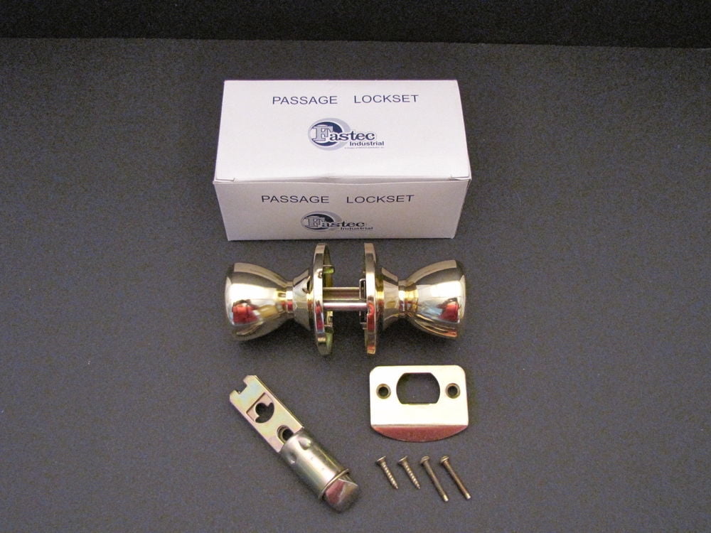 Mobile Home Door Knob Polished Brass Interior Door handle. Passage Non-Locking