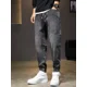 thumbnail image 4 of Pantalones vaqueros elásticos de invierno para hombre, pantalones cargo elásticos, harén, estilo coreano de lujo, tendencia Kpop 2024, lavados y apilados, 4 of 5