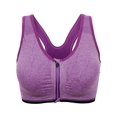 thumbnail image 6 of SAYFUT Women's Shirred Front Zipper Closure Sports Bra High Impact Support Mesh Racerback Workout Bras with Removable Pads, 6 of 7