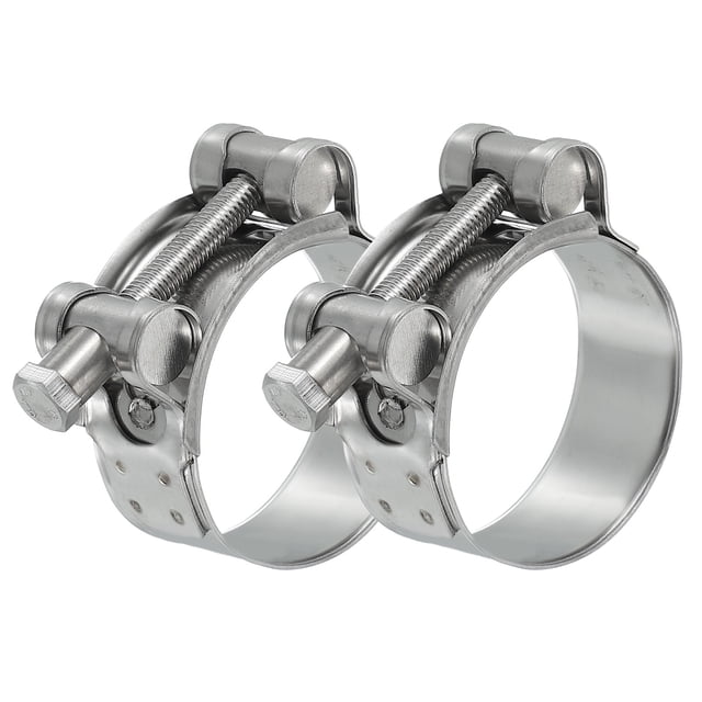 Uxcell T-Bolt Hose Clamp, Intercooler Pipe Tube Clamps, Stainless Steel Radiator Hose Clamp 44-47mm