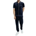 thumbnail image 4 of Fila Terry Velour Zip Polo Shirt, Blue, 4 of 5
