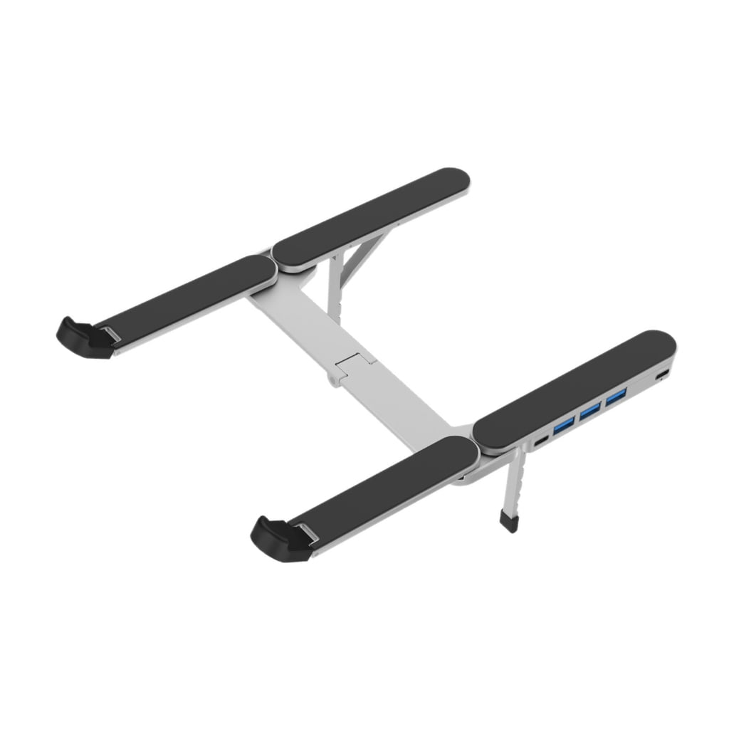 Lightweight pliable Laptop Stand Having USB Expansion For Quick Assembly