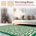 thumbnail image 2 of Ultra Soft Area Rug, Modern Oriental Lattice, Non Slip, Stain Resistant, Washable Area Rugs for Living Room, Bedroom(Green, 3X5), 2 of 8