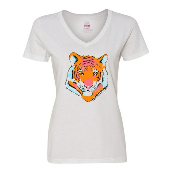 Inktastic Tiger Head Women's V-Neck T-Shirt