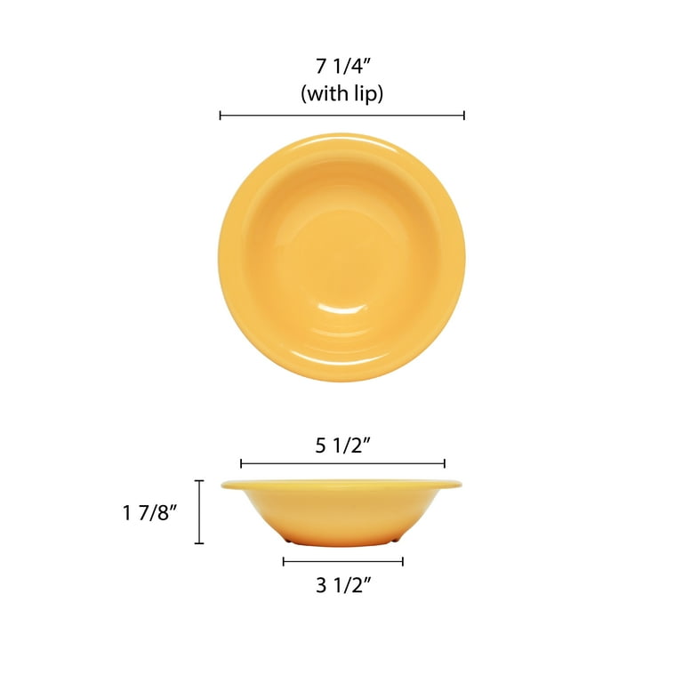 Excellante Color Yellow Melamine Dinnerware Collection Inch