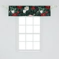 thumbnail image 2 of Floral Jungle Window Valance, Colorful Design Flowers Boho Dreamy Blossom Pattern with Petals, Curtain Valance for Kitchen Bedroom with Rod Pocket, 54" X 18", Almond Green Ruby Ivory, by Ambesonne, 2 of 2