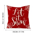 thumbnail image 6 of Kugisaki 4 PCS Merry Christmas Throw Pillow Covers, 18 x 18 Inch Christmas Winter Holiday Red Cushion Case Decoration for Sofa Couch Living Room Office, 6 of 9