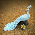 thumbnail image 2 of Escultura de resina de pavo real blanca para decoración de jardín, 20 cm, 2 of 2