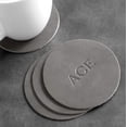 thumbnail image 2 of Northwind 4" Round Leather Coasters (Set of 4), 2 of 9