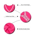 thumbnail image 2 of CASSIE LIZ Plus Size Tops for Women 3X Hot Pink Short Sleeve Shirts Spring Fashion Clothes V Neck Lace Trim Tee Shirts Casual Loose Fit Blouses Summer Tunics 3XL 22W 24W, 2 of 3