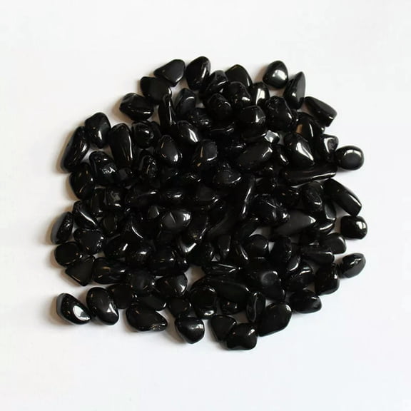 K-KED 500g Natural Healing Black Obsidian Quartz Crystal Healing Mineral Specimen Gift-default