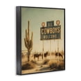 thumbnail image 2 of Stupell Industries Rustic Lodge All Cowboys Welcome Desert Black Framed Giclee Art, 11 x 14, by Arlington Prints, 2 of 8