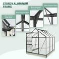 thumbnail image 6 of EAGLE PEAK 6 Ft. W x 6 Ft. D x 7 Ft. H Polycarbonate Walk-in Hobby Greenhouse Aluminum Framed Green House, 6 of 10