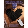 thumbnail image 6 of Spencer 2 Pairs Winter Warm Texting Gloves for Women Men, Knit Gloves Touchscreen Anti-Slip Silicone Gel Thermal Soft Lining Elastic Cuff Texting Gloves, 6 of 8