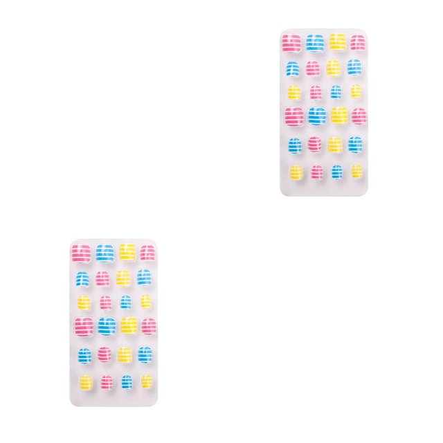 Guardurnaity 1 Juego de puntas de uñas artificiales, Kit de manicura de dibujos animados para niños, PNT-16-04 PNT-16-04 2piezas Guardurnaity CBP268793