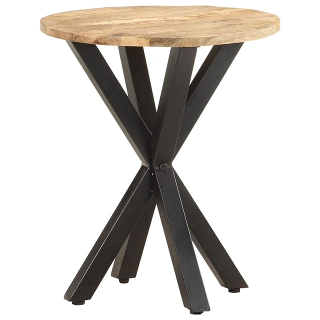 Mesa auxiliar VidaXL de mango macizo, diseño industrial, 48 x 48 x 56 cm