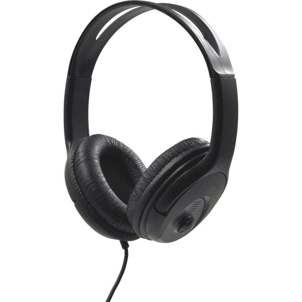 Compucessory Stereo Headset with Volume Control, Black, Red Walmart