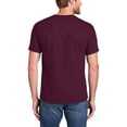 thumbnail image 4 of Hanes Men’s Beefy-T Heavyweight Cotton Crew Neck T-Shirt, Short Sleeve, Maroon, 1-Pack, S-3XL, 4 of 5
