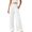 White, variant on Bloomae Women's Casual Wide Leg Pants Smocked Elastic High Waist Chic Button Decoration Palazzo Lounge Trousers Loose Comfy Work Business Pants with Pockets
