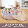 thumbnail image 4 of COOK WITH COLOR Round Snackle Box – 6-Compartment Serving Tray with Lid and Handle, Pink – Kids Lunch Box & Meal Prep Snack Container, 4 of 9