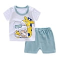 thumbnail image 1 of Conjunto de manga corta para niños Pantalones cortos de manga corta para bebés Ropa de verano para bebés Camiseta de cuello redondo de algodón, 1 of 6