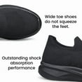 thumbnail image 4 of YHOON Women's Walking Sneakers Lightweight Breathable Slip on Tennis Shoes Casual Fashion Running Sneakers All Black Size 6, 4 of 6