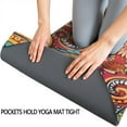 thumbnail image 3 of Red Pioneer Flower and Paisley Pattern Hot Yoga Mat Towel Non Slip for Hot Yoga - Quick-Drying Yoga Mat Cover with 4 Corner Pockets with Travel Bag - Hot Yoga Towel Non Slip 74"x26", 3 of 6