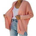thumbnail image 1 of Mode Femmes Décontracté Manches Longues Chandail Chaud Uni Hauts Manteau, 1 of 4
