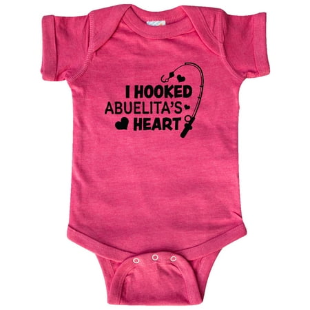 

Inktastic I Hooked Abuelita s Heart with Fishing Rod Gift Baby Boy or Baby Girl Bodysuit