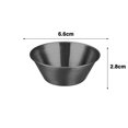 thumbnail image 6 of Pebbuoy Stainless-Steel Sauce Dish Food Grade BPA Free Rustproof Polished Surface Serving Appetizer Plate Bowl Cup Kitchen Supplies, 6 of 7