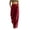 Wine, variant on Cargo Pants Women Elastic Waist Cotton Linen Pants Breathable Climbing Hiking Pants with Pockets XXL