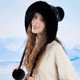 thumbnail image 3 of Sombreros de invierno para mujer, con orejeras y forro polar, de punto, con gran circunferencia de la cabeza., 3 of 3