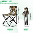 thumbnail image 3 of 600D Oxford Camping Chair Portable Foldable Chair Supports 220 lbs for Picnic, Fishing, Backpacking Camouflage White Flowers, 3 of 8