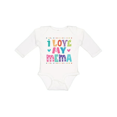 

Inktastic I Love My Mema Grandchildren Gift Baby Girl Long Sleeve Bodysuit