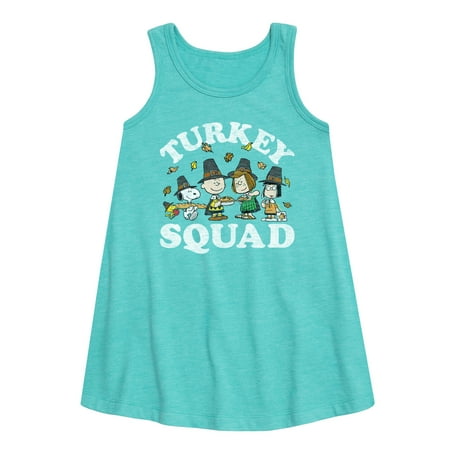

Peanuts - Turkey Squad - Toddler and Youth Girls A-line Dress
