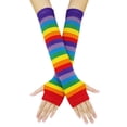 thumbnail image 2 of PMVFHDE Gants pour Femmes Mode Punk Chauffe-Bras Long Sans Doigts Ensemble, 2 of 9