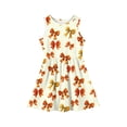 thumbnail image 3 of Ruyang Casual Dresses for Teen Girls Bow Print Crewneck A Line Swing Dresses Summer Beach Lightweight Sleeveless Sundress, 3 of 4