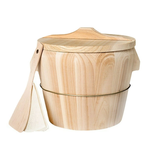 FELTECHELECTR 1 juego de cubo redondo para almacenar arroz, cubo para el hogar con tapa.