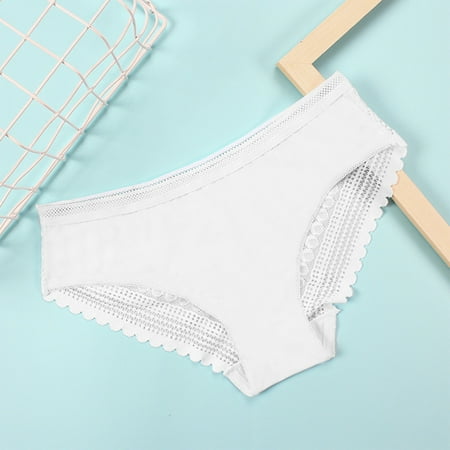 

Bessbest New Year Women S Mid Low Waist Ice Traceless Large Lace Transparent Underwear
