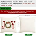 thumbnail image 5 of Christmas Pillow Covers 18x18,Outdoor Christmas Decorations Pillows Decorative Throw Pillow Cases,Wreath Xmas Joy Cushion Covers for Home Winter Holiday Couch, 5 of 6
