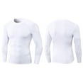 thumbnail image 4 of Yiliang Mens Long Sleeve Shirts Slim Fit Warm Heated Undershirts Fall and Winter Clothing,White,XL, 4 of 6