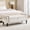 Beige, variant on Storage Bed Bench for Bedroom, Velvet 67" End of Bed Benches, King Size Bench with Armrest, Tufted Button Upholstered Ottoman Bench for Living Room, Entryway, Cream White