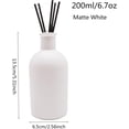 thumbnail image 2 of 2PCS 200ml Reed Glass Diffuser Set，Essential Oil Container,6.7oz Refillable Empty Glass Bottles with Sticks,Diffuser Jars for Home Oil Fragrance Matte White (200ml Tall), 2 of 5
